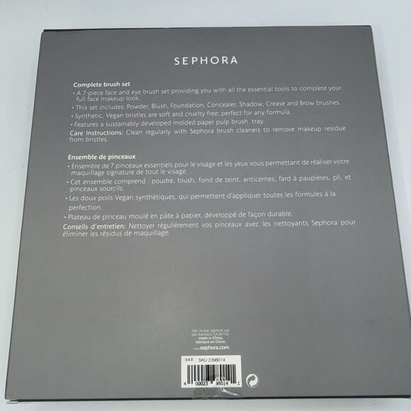 Sephora Complete Brush Set 7-Piece Face & Eye Brush Set *NEW/SEALED* - Picture 4 of 4